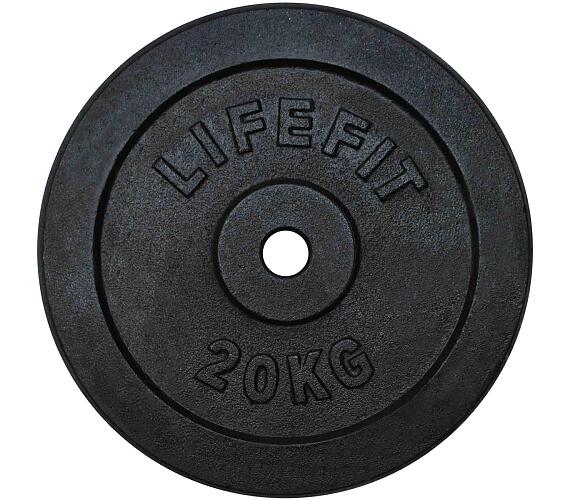 LIFEFIT kovový 20kg pro 30mm tyč - černá + DOPRAVA ZDARMA