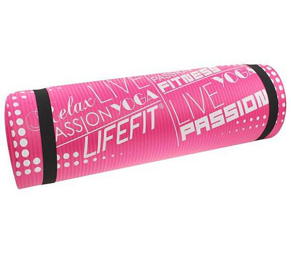 LIFEFIT Yoga Mat Exkluziv Plus 180x60x1,5cm - růžová