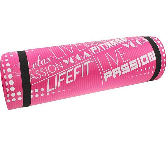 LIFEFIT Yoga Mat Exkluziv 100x60x1cm - růžová