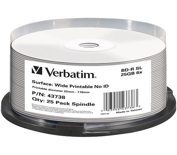 Verbatim vERBATIM BD-R SL(25-Pack)Spindl / NoID / 6x / 25GB (43738)