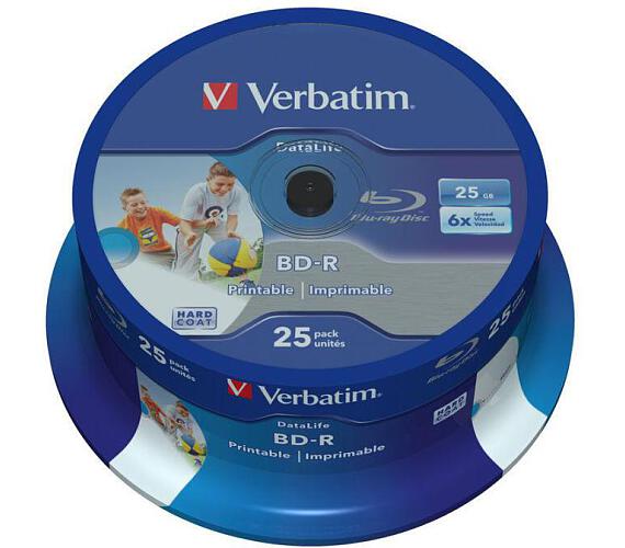 Verbatim vERBATIM BD-R SL(25-Pack)Spindl / 6x / 25GB / Printable (43811)