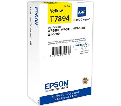 Epson WF-5xxx Series Ink Cartridge XXL Yellow T7894 (C13T789440) + DOPRAVA ZDARMA