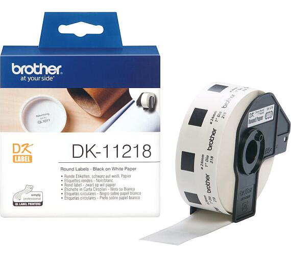 Brother DK-11218 Kulaté papírové štítky (DK11218)