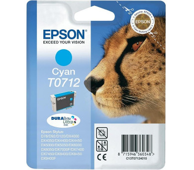 Epson Singlepack Cyan T0712 DURABrite Ultra Ink (C13T07124012)