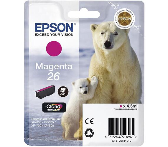 Epson Singlepack Magenta 26 Claria Premium Ink (C13T26134012)