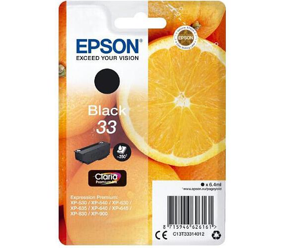 Epson Singlepack Black 33 Claria Premium Ink (C13T33314012)