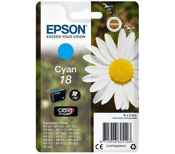 Epson Singlepack Cyan 18 Claria Home Ink (C13T18024012)