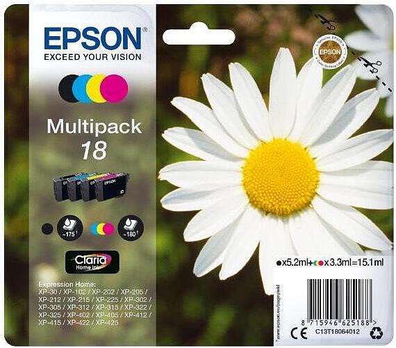Epson Multipack 4-colours 18 Claria Home Ink (C13T18064012)