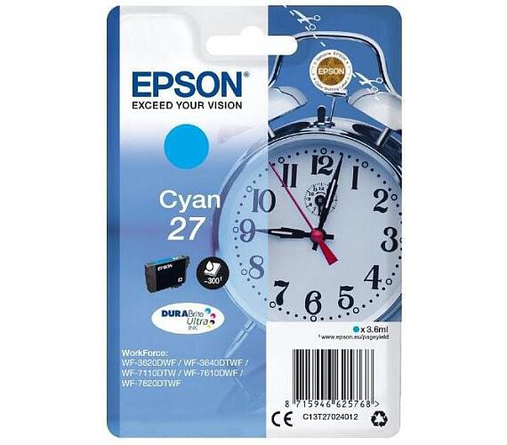 Epson Singlepack Cyan 27 DURABrite Ultra Ink (C13T27024012)