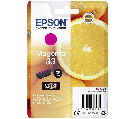Epson Singlepack Magenta 33 Claria Premium Ink (C13T33434012)
