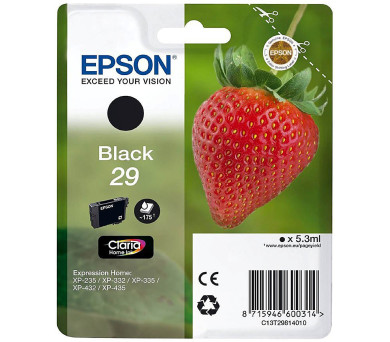 Epson Singlepack Black 29 Claria Home Ink (C13T29814012)
