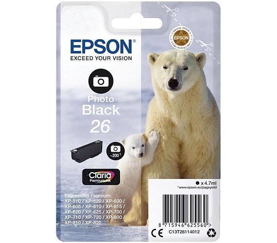 Epson Singlepack Photo Black 26 Claria Premium Ink (C13T26114012)