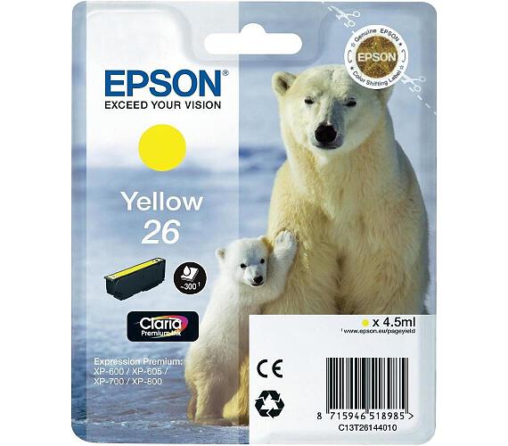 Epson Singlepack Yellow 26 Claria Premium Ink (C13T26144012)
