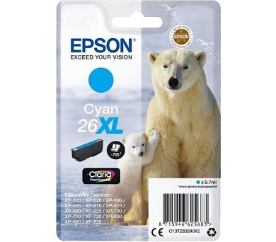 Epson Singlepack Cyan 26XL Claria Premium Ink (C13T26324012)