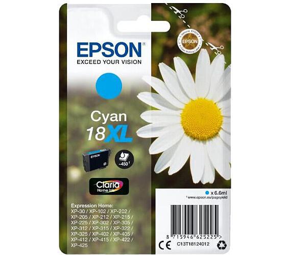 Epson Singlepack Cyan 18XL Claria Home Ink (C13T18124012)