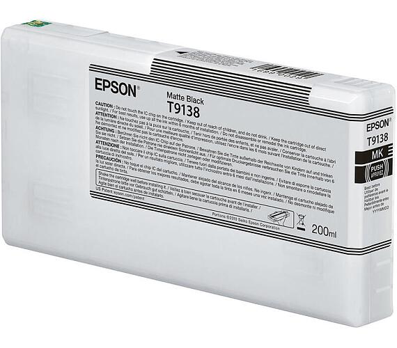 Epson T9138 Matte Black Ink Cartridge (200ml) (C13T913800) + DOPRAVA ZDARMA