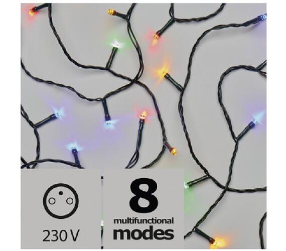 LED vánoční řetěz, 12m, multicolor, programy