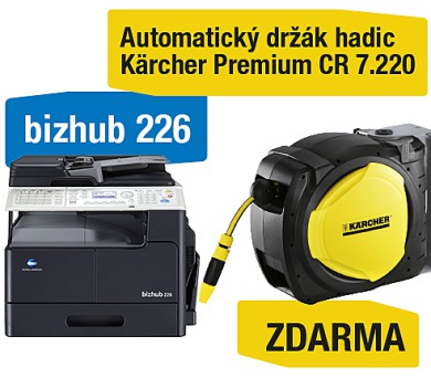 Minolta Bizhub 226 + Kärcher Premium CR 7.220 Automatický držák hadic (A8A5021) + DOPRAVA ZDARMA