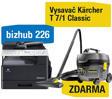 Minolta Bizhub 226 + Kärcher vysavač T 7/1 Classic (A8A5021) + DOPRAVA ZDARMA