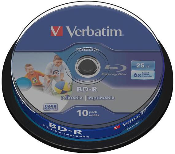 Verbatim BD-R Blu-Ray 25GB/ 6x/ HTL WIDE printable/ 10pack/ spindle (43804)