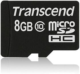 Transcend 8GB microSDHC (Class 10) pamov karta (bez adaptru) (TS8GUSDC10)