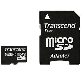 Transcend 16GB microSDHC (Class 10) pamov karta (s adaptrem) (TS16GUSDHC10)