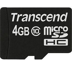 Transcend 4GB microSDHC (Class 10) pamov karta (bez adaptru) (TS4GUSDC10)