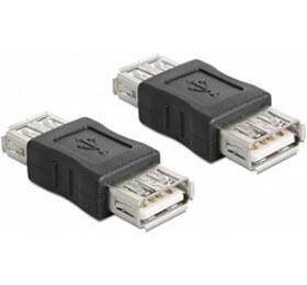 Delock USB Adapter, USB A černý samice/samice (spojka) (65012)