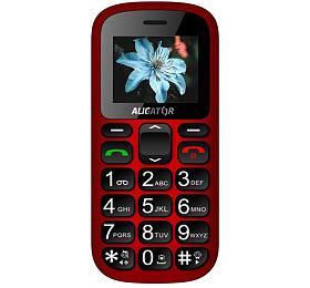Mobiln telefon ALIGATOR A321 Senior + nabjec stojnek, erveno-ern