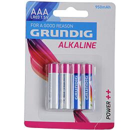 Teddies Baterie Grundig LR03/AAA 1,5 V alkaline 4ks na kart