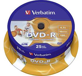 Verbatim DVD-R(25-Pack)Spindl / Printable / 16x / 4.7GB (43538)