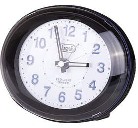 Budk Trevi, SL 3052/BK, LED podsvcen, SNOOZE, LIGHT, SWEEP, 1 x AA