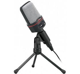 Stoln mikrofon C-TECH MIC-02, 3,5" stereo jack, 2.5m