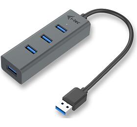 i-tec USB HUB METAL/ 4 porty/ USB 3.0/ pasivn/ kovov/ ed (U3HUBMETAL403)