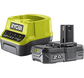 Ryobi RC18120-120, sada 18 V lithium iontov baterie 2 Ah s nabjekou RC18120 ONE+