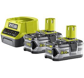 Ryobi RC18120-250, sada 2x 18 V lithium iontov baterie 5 Ah s nabjekou RC18120 ONE+