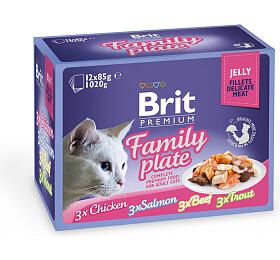 Brit Premium Jelly Family Plate 12x85g, 1020g