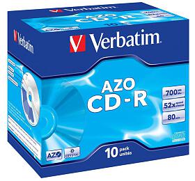 Disk Verbatim CD-R 700MB/80min, 52x, Crystal, jewel box, 10ks