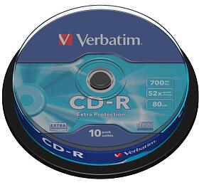 Disk Verbatim CD-R DL 700MB/80min, 52x, Extra Protection, 10cake