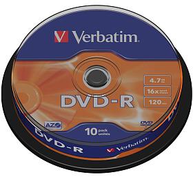 Disk Verbatim DVD-R 4,7GB, 16x, 10cake
