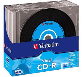 Disk Verbatim CD-R 700MB/80min, 52x, Vinyl, slim, 10ks