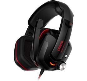 CRONO headset Atropos/ gaming/ drátová sluchátka +&amp;nbsp;mikrofon/ 7.1 zvukový efekt/ USB/ 95&amp;nbsp;dB/ černý