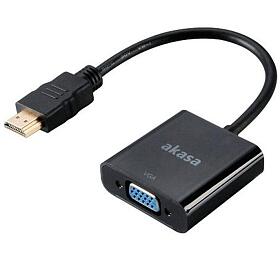 AKASA redukce z HDMI(M) na VGA(F) / AK-CBHD15-20BK / 20cm /