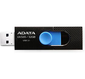ADATA flash disk 32GB  UV320 USB 3.1 černo-modrý (AUV320-32G-RBKBL)