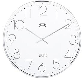 Nstnn hodiny Trevi, OM 3512, stbrn, antireflexn sklo, tich pohyb, rm z lehkho kovu