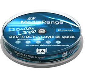 MEDIARANGE DVD+R 8,5GB 8x Dual Layer spindl 10ks (MR466)