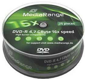 MEDIARANGE DVD-R 4,7GB 16x spindl 25ks (MR403)
