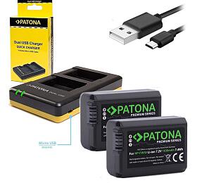 PATONA nabíječka Foto Dual Quick Sony NP-FW50 + 2x baterie 1030mAh USB (PT1964B)