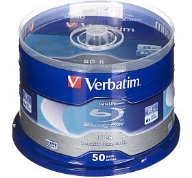 Verbatim VERBATIM BD-R SL (6x, 25GB),NON-ID, 50 cake (43838)