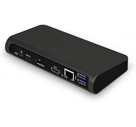 PORT CONNECT Dokovací stanice 8v1 USB-C, dual video, Ethernet, Display Port, audio, USB 3.0 (901903)